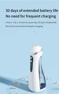 Irrigador Bucal Portátil con Hilo Dental, Tanque de Gran Capacidad, Limpiador de Dientes USB para Viajes y Hogar - Product Image 3