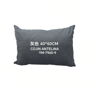 Cuscino e Poggiatesta Antelina Ice Point Velvet Grigio 40*60 - Product Image 1