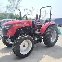 Traktor 35HP 4X4 Mini Pertanian 4WD Tracteur Agricole Traktor Pertanian untuk Pertanian Agricola Diesel Kecil Suku Cadang Ban