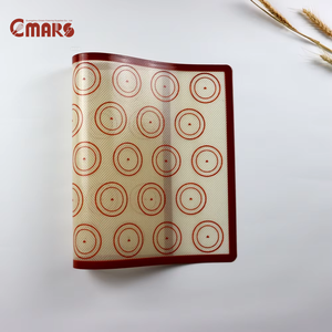 <span class=keywords><strong>Tapis</strong></span> de cuisson en <span class=keywords><strong>silicone</strong></span> pour usage domestique Disponible en marron rouge noir gris avec coins droits bordés-40 ℃ 250 ℃ Résistant - Product Image 3