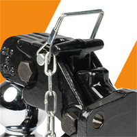 Pintle Hitch Trailer Baja Tempa Baru yang Kuat dan Tahan Lama dengan Bola Hitch 2 inci, Lapisan Bubuk Hitam, Beban Maksimum 5 Ton