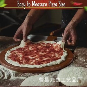 Tabla para pizza de madera de acacia redonda de 2.0 cm de grosor con asa para uso doméstico, tablas de cortar - Product Image 3