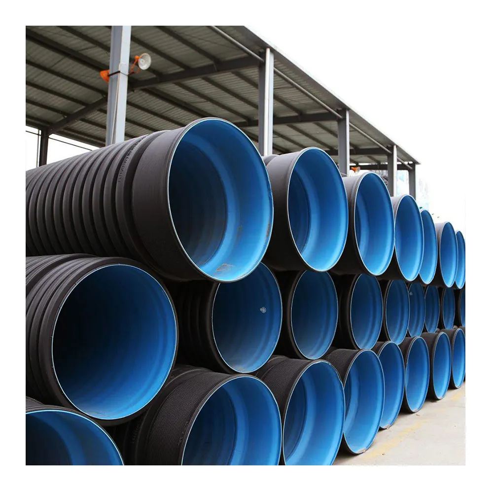 Factory Outlet PE100 SN8 200MM 300mm 400Mm 500MM 800MM 900MM 110MM HDPE Double Wall Corrugated Drainage Pipe for Drainage System