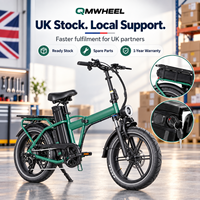 Vélo électrique pliable QMWHEEL F30 Pro, entrepôt UK, VTT électrique 20 pouces, 250W 48V 45Ah, vente en gros