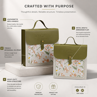 Boîte d'expédition rigide biodégradable en gros avec poignée, motif floral et logo en relief pour fleurs, gâteaux et parfums