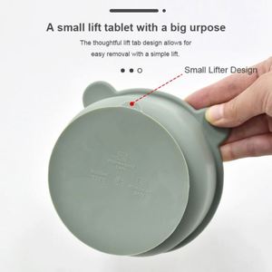 Plato de Silicona con Succión para Bebés, Diseño de Dibujos Animados, Apto para Alimentos, para el Destete de Niños Pequeños, Vajilla para la Mesa de Comedor - Product Image 3