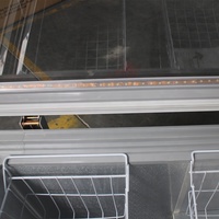 Réfrigérateur coffre horizontal à porte vitrée ouverte SD-350, congélateur profond