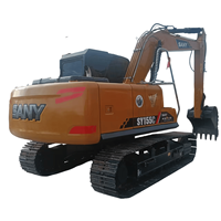 Excavatrice hydraulique d'occasion SANY SY155C 14,1 tonnes pour travaux de construction