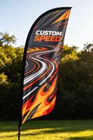 Bendera Pantai Balap 8ft, Bendera Bulu, Stok Tersedia, Tahan Air, Untuk Salon Kecantikan, Iklan Luar Ruangan