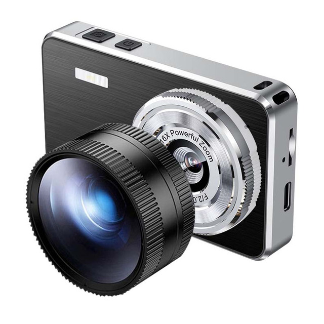 BENJIE A7s Professional Compact Digital Camera 16x Optical Zoom 2.7K Video Waterproof 48MP CMOS Sensor 2.4" Touch Screen