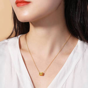 Lucky Charm Slim Waist Necklace Golden Pendant <b>Titanium</b> Steel Clavicle <b>Chain</b> For Women Gift - Product Image 4