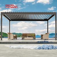 Hading teras taman solusi Aluminium bioclismatic halaman Ideal teras digunakan di perumahan komersial atap Aluminium Pergola