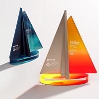 Trofeo Personalizado de Cristal y Metal de Alta Gama para Empleados Destacados, Premio de Honor para Reuniones Anuales Corporativas, Personalizable
