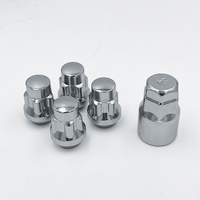 GW Nouveau Kit 4+1 Écrous de blocage de roue chromés M12*1.25 32mm Universels 30600 pour Rétrofit/Amélioration