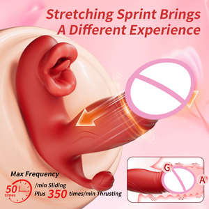 <span class=keywords><strong>Sex</strong></span>-Spielzeug-Box für Frauen Neuer Starter Zungen-Leck-Vibrator Teleskopischer Realistischer Masturbator APP-Steuerung Tragbares Vibrations-Erwachsenenprodukt - Product Image 5