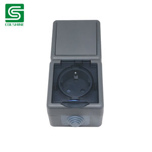 Interruptor y enchufe de pared impermeables de 1 banda y 1 vía para luz de jardín al aire libre - Product Image 6