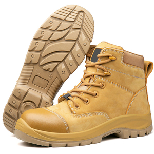 Botas de Trabajo de Seguridad de Cuero DSF53 para Hombre, Negras, Resistentes, para Exteriores, Tácticas, con Suela Antipinchazos, para Todas las Estaciones - Product Image 6