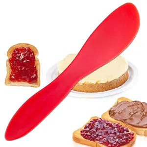 새로운 빨간색 PP 플라스틱 버터 잼 주걱 토스트 땅콩 누가 부드러운 도구 베이킹 케이크 주방 액세서리
