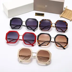 Fashion Designer Dio Multilateral Irregular Sunglasses Shades Square Metal Frame Sunglasses