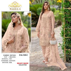 Broderie lourde et costume pakistanais prêt à l'emploi Khatli Work pour la fête de mariage et les vêtements d'extérieur d'Inde - Product Image 3