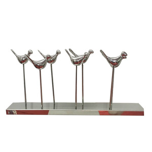 Stainless Steel Bird Sculpture 900x150x450mm <b>Mirror</b> Finish <b>Square</b> Decorative Art For Home And Hotel Projects - Product Image 2