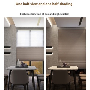 Moderna perlina a doppio tiro giorno <span class=keywords><strong>notte</strong></span> oscurante tenda a nido d'ape bandiera elettrica alzando sfumature di organo per camera da letto e studio per alberghi - Product Image 3