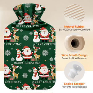 <span class=keywords><strong>Bouillotte</strong></span> en caoutchouc 0,5L-2,5L avec housse, idéale pour Noël, vente directe usine - Product Image 3