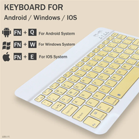 Clavier et souris de jeu sans fil X521-1 LED Mini 78 touches avec emplacement BT, rechargeable, design ultra-fin