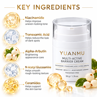 Crème éclaircissante pour le visage en marque blanche OEM/ODM avec Niacinamide, Acide Tranexamique, Alpha-Arbutine, Céramides et Vitamine C pour les peaux inégales