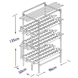 Trong Nhà Sử Dụng NFT Hệ Thống Thủy Canh Vuông Pvc Hệ Thống Ống Phẳng Nft Hệ Thống Kênh