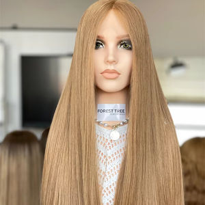2025 cheveux slaves 24 pouces blond casher perruque Super légère couche blanchiment noeud cheveux vierges Style droit pour les femmes pour les Salons de coiffure - Product Image 1