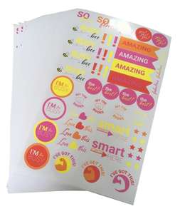 Pegatinas de vinilo con impresión personalizada para niños, pegatinas de pvc autoadhesivas con purpurina para planificador, bricolaje - Product Image 4