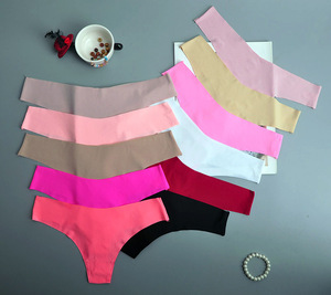 Nouveau design découpé au Laser dames taille basse volants garniture <span class=keywords><strong>sans</strong></span> Trace culotte femmes confortable glace soie Invisible culotte <span class=keywords><strong>sans</strong></span> <span class=keywords><strong>couture</strong></span> - Product Image 4