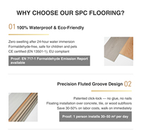 Wasserdichter SPC-Bodenbelag 4mm 5mm 6mm Klick-Vinylplanken Großhandel Maßgefertigte Größe Holzmaserung Innenbereich