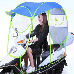 Revestimento preto colorido Motocicleta Car Canopy <span class=keywords><strong>Cover</strong></span> pára-brisas Sunshade Bicicleta elétrica Scooter Umbrella - Product Image 1