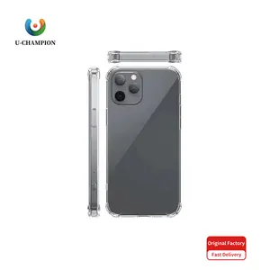 Capa de TPU transparente barata de alta definição para o iPhone SE X XR XS 11 12 13 14 15 Pro Max capa de telefone personalizada