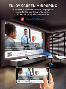 Mini Kích Thước P11 Thông Minh Mini Chiếu 55 Lumen 854*480P Đa Phương Tiện Amlogic T972 3000MAh 2.4G 5G Wifi 4K 3D Loại C Cổng Rạp Hát Tại Nhà - Product Image 4