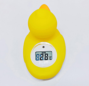 Vente directe d'usine : Thermomètre de bain numérique en forme de canard flottant, avec lumière RGB, indicateur de température de l'eau, sûr pour le bain de bébé - Product Image 1