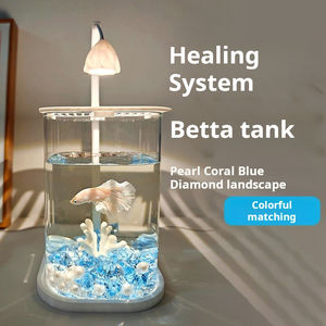 Estilo moderno de plástico Desktop Aquário Acessório Qualidade Água Planta Peixe para Home Office Quarto Sala Decoração 5W Poder - Product Image 3