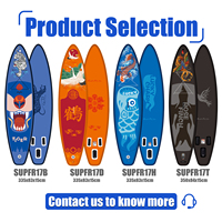 Funwater Dropshipping Sup Transparent Sup Soft Top Surfboard Sup Board Paddleboard Gonflable Isup Stand Up Paddle Board
