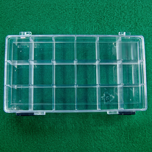 DK-647 18 Compartment Storage <b>Box</b> | Clear Plastic Embroidery floss Storage <b>Box</b> Organizing Case for <b>Small</b> Items Desk Organizer - Product Image 1