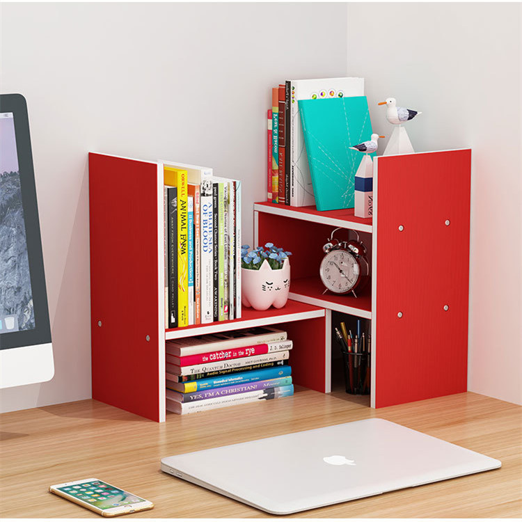 Удлинительный книжный шкаф «сделай сам», деревянная книжная полка, стеллаж для хранения, офисный стол, органайзер для книг, многослойный простой Настольный книжный шкаф