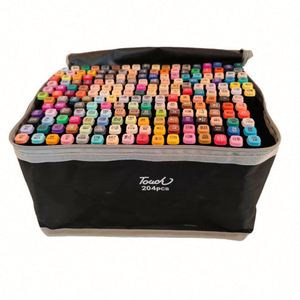 ชุดปากกามาร์คเกอร์สีน้ำ ปากกาเพ้นท์มือสำหรับเด็ก แบบสองหัว 80 สี พร้อมกระเป๋าไนลอน - Product Image 4