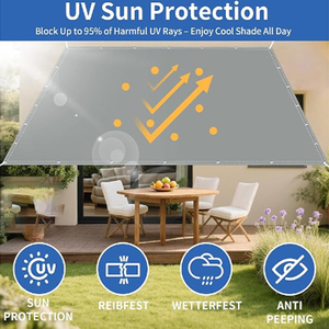 Voile d'ombrage carrée personnalisable en fibre de polyester 100 % résistante aux UV et imperméable pour terrasse extérieure - Product Image 3
