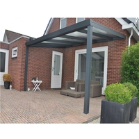 Sombrilla de aluminio para jardín, toldo de techo de policarbonato para terraza, vordach