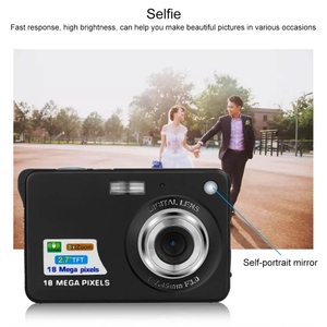 En çok memnuniyetle karşılanan 2.7 inç 18 megapiksel Zoom <span class=keywords><strong>HD</strong></span> dijital kamera kartı tipi otomatik Mini <span class=keywords><strong>Video</strong></span> kamera çocuklar için