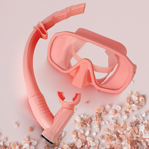 Máscara de Buceo de Silicona de Lente Única y Campo de Visión Amplio para Adultos, Talla M, Color Rosa, para Buceo Libre y Snorkel - Product Image 1