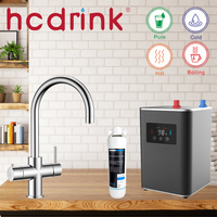 Iwater Style moderne cuisine sous évier chauffe-eau électriques bouillant chaud pur froid mélangeur clair boisson robinet robinets et robinets