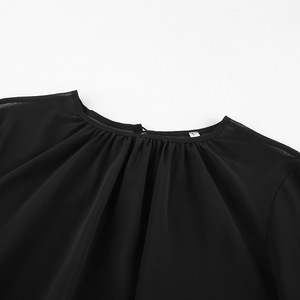 Atasan Chiffon Hitam Gaya Gelap Modis Terbaru untuk Wanita, Blus Lengan Panjang Longgar Musim Semi Panas 2026 untuk Wanita - Product Image 4