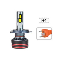 Kit de conversion de phares LED M8 Pro H4 120W 120000LM par paire 6000K Blanc Plug & Play pour voiture, faisceau haut et bas